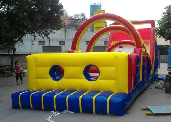 Bâche sûre gonflable géante faite sur commande de PVC de parcours du combattant pour des enfants pleins d'entrain