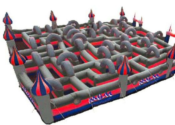 Labyrinthe gonflable interactif fait sur commande, piquer quadruple de labyrinthe de Chambre de rebond