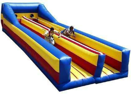 Résistance à l'abrasion gonflable de course de Bungee de deux de ruelles jouets de sports pour des enfants et des adultes