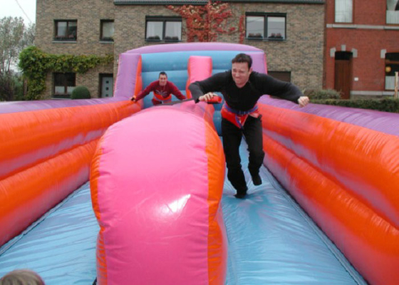 Résistance à l'abrasion gonflable de course de Bungee de deux de ruelles jouets de sports pour des enfants et des adultes