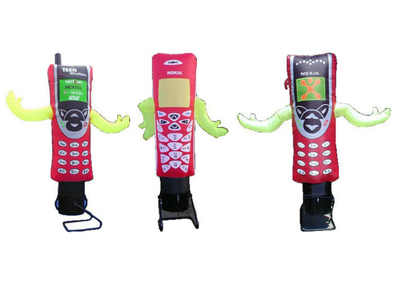 Jouets enduits gonflables d'amusement d'arrière-cour de PVC de signes de publicité de téléphone portable mobile