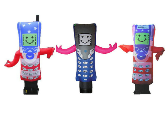 Jouets enduits gonflables d'amusement d'arrière-cour de PVC de signes de publicité de téléphone portable mobile