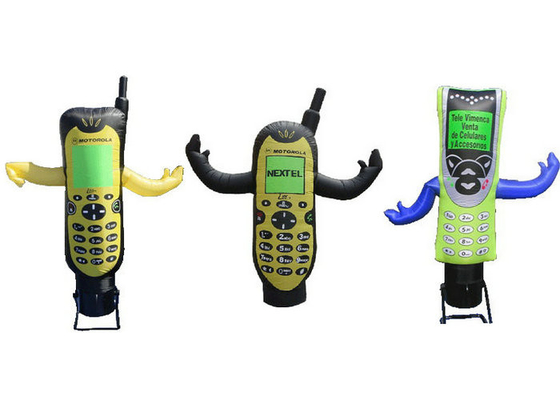Jouets enduits gonflables d'amusement d'arrière-cour de PVC de signes de publicité de téléphone portable mobile