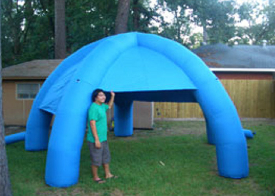 Tente gonflable d'air de couleur bleue, points renforcés par effort élevé gonflable de tente de pelouse