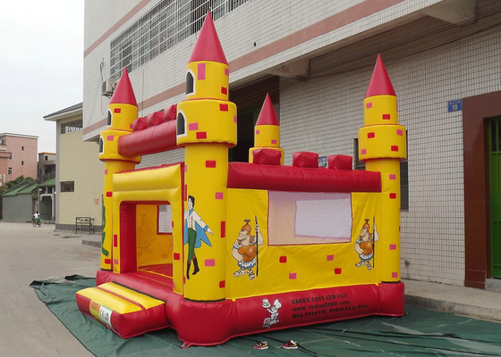 Piquer quadruple de château plein d'entrain gonflable fait sur commande de PVC avec le fil fort