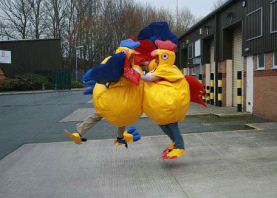 Matériaux élevés de bâche de PVC de sécurité de coq de sumo de lutteur de costume unique d'explosion