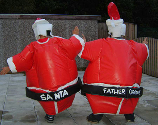 Costumes de sumo de Santa de Noël, costume de sumo d'explosion pour les enfants/le jeu Noël d'adultes