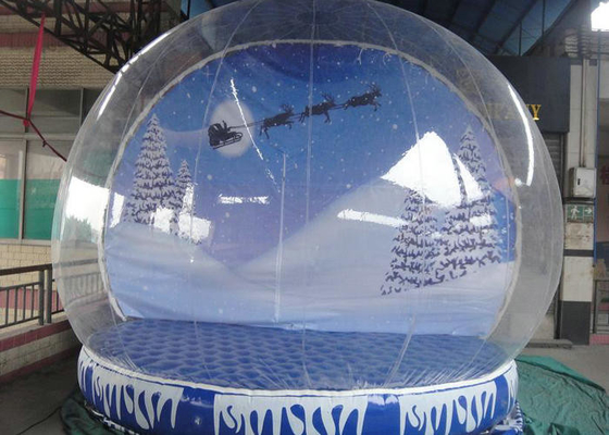 Globe imperméable de neige d'explosion de Noël, sécurité élevée de pelouse de globe gonflable de neige