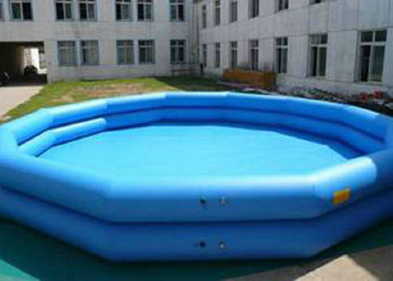 Double matériaux imprimés de bâche de Platon de piscine de tube par bleu gonflable