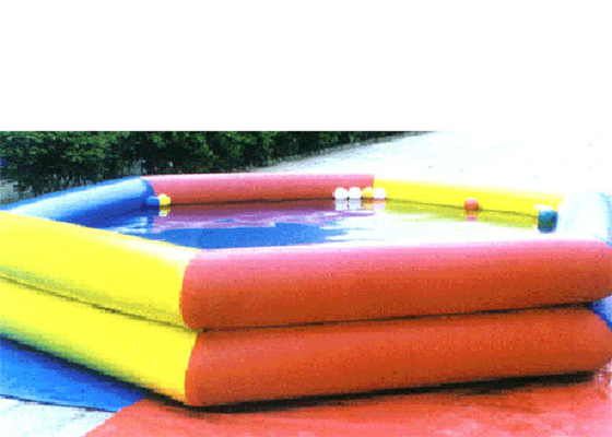 Double matériaux imprimés de bâche de Platon de piscine de tube par bleu gonflable
