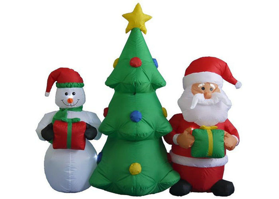 Décorations de Noël d'explosion allumées par LED aucun nylon enduit de PVC d'odeur piquante