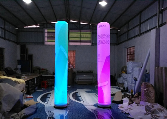 La lampe gonflable de la colonne de publicité de soirée LED a adapté le logo aux besoins du client imprimée