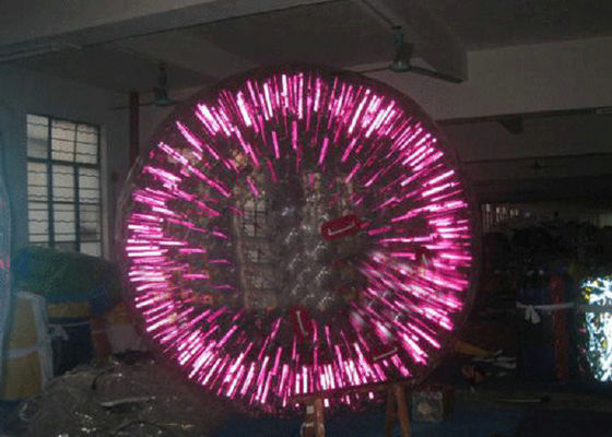 Jeu extérieur imperméable de sports d'amusement de boule gonflable de hamster allumé par LED
