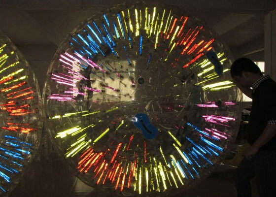 Jeu extérieur imperméable de sports d'amusement de boule gonflable de hamster allumé par LED