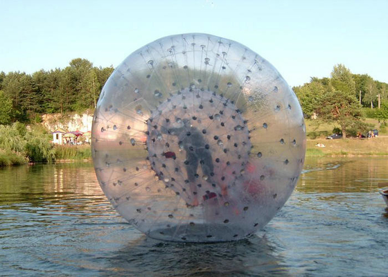 La boule claire de hamster de piscine de PVC a adapté la technologie aux besoins du client soudée imprimée par couleur d'air chaud