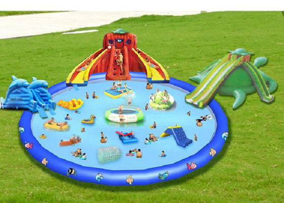 CE gonflable de dimension du parc aquatique 25mx25m d'aspect coloré grand approuvé