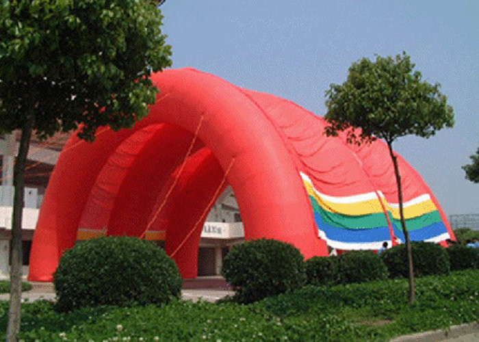 Le nylon enduit par PVC gonflable extérieur de tente de couleur rouge pour des affaires annoncent