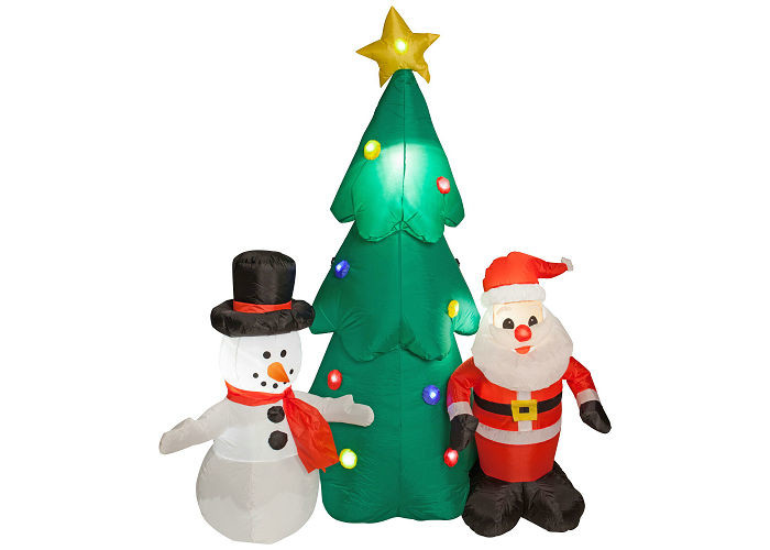 Décorations de Noël d'explosion allumées par LED aucun nylon enduit de PVC d'odeur piquante